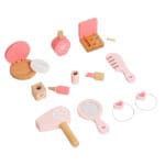 Drveni toaletni stolić s LED svjetlom i dodacima za igru Milly Mally Elly