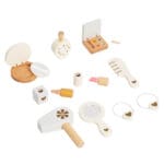 Drveni toaletni stolić s LED svjetlom i drvenim igračkama za uređivanje Milly Mally Elly