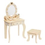 Drveni toaletni stolić s LED svjetlom Milly Mally Natural
