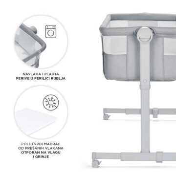 Samostalni ili pomoćni krevetić s perivom tkaninom Kinderkraft Nestee Up 2