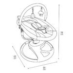 MoMi Pearl električna ležaljka za bebe Dimenzije